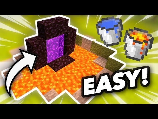 Come creare un portale nether di Minecraft senza piccone di diamante