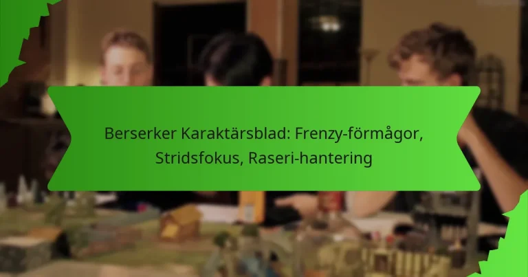 Berserker Karaktärsblad: Frenzy-förmågor, Stridsfokus, Raseri-hantering