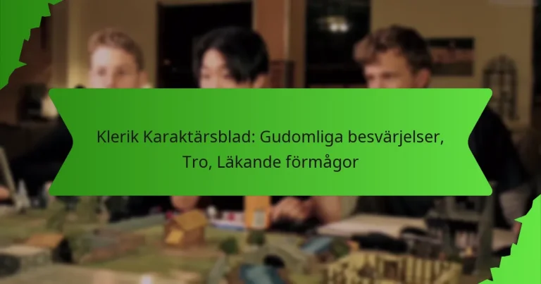 Klerik Karaktärsblad: Gudomliga besvärjelser, Tro, Läkande förmågor