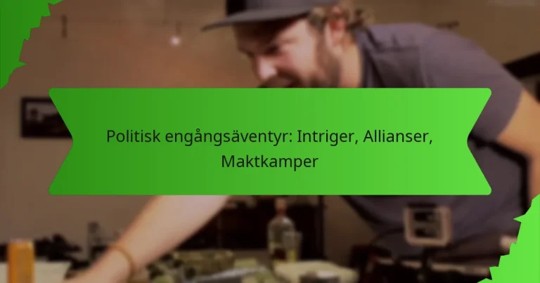 Politisk engångsäventyr: Intriger, Allianser, Maktkamper