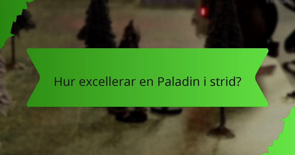 Hur excellerar en Paladin i strid?