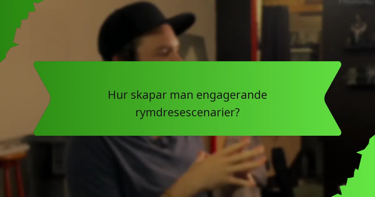 Hur skapar man engagerande rymdresescenarier?